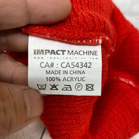 Budweiser Beanie Hat Cap Red White Diamond Pattern Winter Toque Knit POM Top - Picture 8 of 8